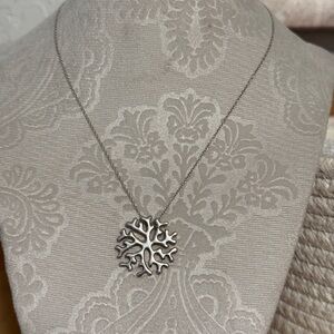 J. Jill coral silver Pendant Necklace - Women Jewelry